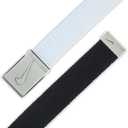 Nike Boys' Single Web Belt (One Size, White/Black)