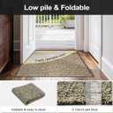 LEEVAN Hallway Runner Rug 12 ft, Cotton Woven Washable Runners Rug, Natural Braided Low Pile Kitchen Runner Rugs, Modern Bathroom Rugs Long Front Door Floor Carpet for Classroom, Natural/Black, 2.6'x12'(Rectangular)