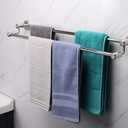 TocTen Double Bath Towel Bar - Thicken SUS304 Stainless Steel Towel Rack for Bathroom, Bathroom Accessories Double Towel Rod Heavy Duty Wall Mounted Towel Holder (Chrome, 30IN)