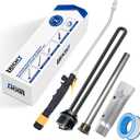 5 IN1 RV Water Heater Parts Anod Rod & Element & Flush Wand Spare Repair Kit for Suburban Water Heaters, 9.25"L x 3/4" NPT Anode Rod, 520900 Heating Element, Tank Rinser, Dual Hex Wrench & Tape