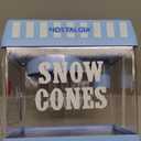 Nostalgia Snow Cone Shaved Ice Machine - Retro Table-Top Slushie Machine Makes 20 ICY Treats - Includes 2 Reusable Plastic Cups & Ice Scoop - Vintage Blue