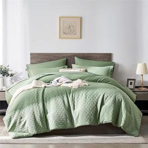 KAKIJUMN 5 Piece King Bed in a Bag Pintuck Bedding Comforter Set