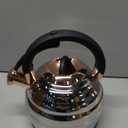 Tea Kettle for Stove Top Whistling Teapot, 3.2Q Tea Pot Stainless Steel Teakettle with Heat Proof Ergonomic Handle (Gold)