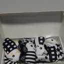 Yeeeasy Baby Rattle Cotton Socks and Wrist Rattle Strap Set, Infant Toys 3 6 9 12 Months, Baby Gifts for Boys and Girls, Develop Babies Sensory Toys, Black and White, 3 Pack