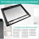 W11101059 Washer Lid Assembly Compatible with Whirl-Pool Top Load Washer Lid WTW8040DW4, WTW7500GC, WTW8000DW, etc. Replaces W10631098, W10814585, W10843824, Without Hinge Wire & Screws, 1-Year