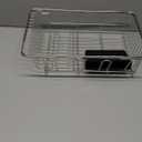 Dish Drying Rack in Sink, Expandable Stainless Steel Dish Drainers for Kitchen Counter, Dish Dryer Rack for Inside Sink, Over The Sink Dish Racks with Utensil Holder, Silver