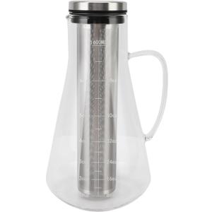 Coffee Tea Cold Brew Iced Coffee Maker 1600ml Capacity Stainless Steel Filter Iced Coffee Maker for Office Home Kitchen Tea House