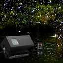 AIRIVO Outdoor Laser Lights Projector, White Laser Fairy Lights Projector, Christmas Snowflake Projector 3 Lighting Modes with Remote Control,Holiday Halloween Decor for Home,Garden, Trees,White Laser