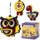 HENUIE Art Craft Activity Toys for Kids, DIY Foam Felt Kits, Make Your Own Animals Puzzles Decoration Pendant, Birthday Gifts for Boys & Girls Ages 4, 5, 6, 7,8 Year Old owl, Lion, Dinosaur
