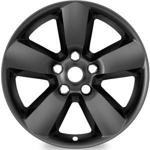 4-Pack Wheel Skins Compatible with Dodge RAM 1500 Pickup 2013 2014 2015 2016 2018, 20" 20 inch Alloy Wheel, Wheel Cover, Bright Black Color, Compare Your Wheel Shape & Size Carefully