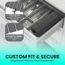 Premium Stone Dish Drying Mat  Large Foldable Kitchen Counter Mat, Super Absorbent Diatomaceous Earth with Coasters, Brush & Anti-Slip Pad  Fast Drying, Dark Gray (24" x 15.3")