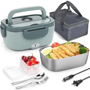 Electric Lunch Box Portable Food Warmer (Green)
