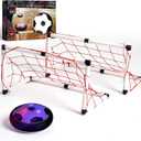Black Series- LED Hover Soccer Ball - Air Power Training Ball Playing Football Indoor Outdoor Game - Birthday Gifts for Kids, Age 3-12 Year Old Boys - Soccer