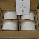 LE TAUCI Ramekins Oven Safe with Lids, 12 oz Ramikin Set for Creme Brulee, Souffle, Dipping Sauce, Onion Soup, Ceramic Food Storage Container - 5 inch, Set of 4, Arctic White