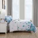 Caribbean Joe King 3-Piece Comforter Set, Tropical Coastal Beach Design Bedding, We Belong at Sea