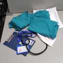 Joycover Doctor Costume for Kids, Kids Scrubs Halloween Costumes For Girls Boys Doctor Dress up Play Kit (L(7-8 Year), Green)