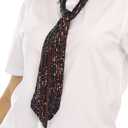 HI-party Small scarf with fashionable sequins for decoration (Red)
