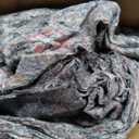 12 Pieces Moving Blankets Bulk 39 x 71 Inch Soft High Tensile Strength Cotton Fiber Packing Shipping Pads for One Time Moving High Tensile Strength Storage Blankets