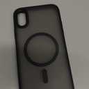 MOCCA Strong Magnetic for iPhone XR Phone Case, [Compatible with Magsafe][Mil-Grade Drop Protection] Slim Thin Translucent Matte Protective Cover Case for iPhone XR Case 6.1'', Black