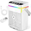 Portable Air Conditioners, 1250ml Mini Air Conditioner Portable, 120° Oscillating Evaporative Air Cooler Fan with 3 Speeds & 1-3H Timer, Aire Acondicionado Portatil for Bedroom Room Office