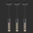 Black Pendant Lights Kitchen Island, Crystal Bubble Pendant Lights, Adjustable Modern Pendant Light Fixtures for Dining Living Room Bedroom 3 Pack