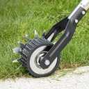 67.3-Inch Sidewalk Manual Lawn Edger, Wheel Rotary Edger, Rotary Shear, Strong 4 Sections Stainless Steel Handle Garden Edger Tool