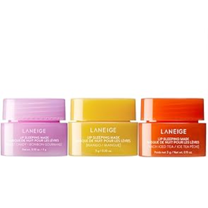 Pack of 3 LANEIGE Lip Sleeping Mask: Nourish, Hydrate, Vitamin C, Murumuru & Shea Butter, Antioxidants, Flaky, Dry Lips