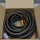 Garden Hose 25 ft x 5/8", Heavy Duty Water Hose, Flexible and Durable, Kink Resistant Lightweight Hybrid Hose, Leakproof Yard Hose with Male to Female Fittings (Black)