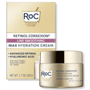 RoC Retinol Correxion Max Daily Hydration Anti-Aging Face Moisturizer with Hyaluronic Acid, Oil Free Skin Care Cream for Fine Lines, Dark Spots, Post-Acne Scars, Retinol Moisturizer, 1.7 Ounces