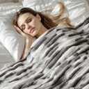 Fluffy Faux Fur Throw Blanket for Couch, Ultra Soft Plush Blanket - Perfect Valentine's Day Birthday Gifts for Women Mom, Luxury Fuzzy Blanket for Sofa Bedroom, Machine Washable, 50"x60", Gray