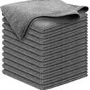 UZLU Microfiber, 8, Grey, 36x24in