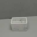 Essentra Home White Marble Kitchen Sponge Holder, Modern Kitchen Sink Caddy with Drain Tray