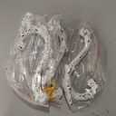 4 Pack Cast Iron Wall Hooks Antique Vintage Rustic Farmhouse Coat Hooks, Great for Coats, Bags, Towels, Hats, Mounting Screws Included (White)