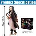Demon Slayer Anime Figures Set, 6.8in Characters for Anime Fans and Kids (6PCS)