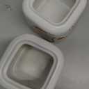 Dicunoy 2 Pack Ceramic Sugar Bowl with Lids and Spoons, Salt and Sugar Container, White Porcelain Sugar Coffee Container, Condiment Spice Pots with Wooden Tray for Bar Table, Kitchen, Countertop