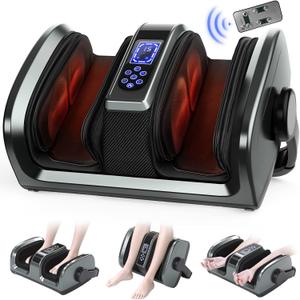 TISSCARE Shiatsu Foot Massager with Heat - Relief for Neuropathy, Plantar Fasciitis & Poor Circulation - (Gray)