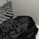 Electric Blanket Wearable with Foot Pockets & Sleeves, Electric Heated Snuggle Blanket, Flannel & Sherpa Heating Throw with 10 Heat Settings, 1-12 Hours Auto Shut-Off, 50"70", Black