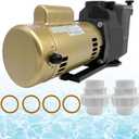 W3SP2610X15 Swimming Pool Pump 1.5 HP 115/230 V Single Speed SP2610X15 Super Pool Pump Compatible with Hayward for In-Ground Pool and Spa