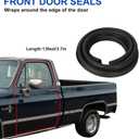 Front Door Window Molding Rubber Felt Trim Seal Weatherstrip Kit