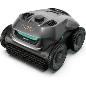 AIPER Cordless Robotic Pool Cleaner, WavePath Navigation, Wall-Climbing, Quad-Motor, 150 mins Runtime for Inground Pools up to 1,600 sq.ft, Seagull Pro ZT6002, (Gray)