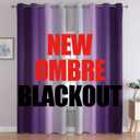 G2000 Blackout Curtains & Drapes for Bedroom Living Room 95 Inches Long Purple and Greyish White Room Darkening Window Treatments Ombre Thermal Insulated Light Blocking Grommet Backdrop 2 Panels Set