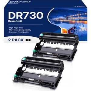 Compatible DR730 Drum Unit Replacement for Brother DR-730 DR 730 to Use with MFC-L2710DW MFC-L2750DW HL-L2395DW HL-L2370DW HL-L2350DW HL-L2390DW DCP-L2550DW Printer (2 Pack, NOT Toner)