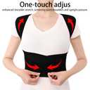 Back Brace Posture Corrector for Women and Men Full Support for Posture Correction & Scoliosis Hunchback Corrector de Postura para Hombre y Mujer Upper Thoracic Back Straightener (Black, XL)
