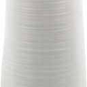 CosmoLiving by Cosmopolitan Porcelain Ceramic Decorative Vase Ribbed Centerpiece Vase, Flower Vase for Home Decoration 5" x 5" x 9", White