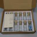 Glass Spice Jars with Labels, 4oz Glass Jars with Bamboo Lids, Square Spice Jars with Labels, Empty Spice Bottles for Seasoning Organizer, Spice Drawer Organizer, 12 Pack (White) (White)