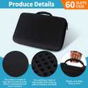 Insulin Travel Case Diabetic Insulin Peptide Fridge Carrying Case with Mesh Pocket Fits 10ml Vials, Vial Holder Storage Protector Bag Insulin Cooler for Home Organization (60 Slots, Black)