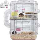 Hamster Cages and Habitats 2.0,Rat Cage with Hamster Accessories Including Hamster BallFood Dish, Water BottleSmall Animal Cage and Playpen, 12.5 * 15.7 in