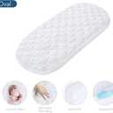 Magik & Kover Bassinet Mattress Pad Cover 15" x 30" - Fit for SNOO Smart Sleeper, Fisher Price Soothing Motions/Rock with Me, Dream On Me Lacy Bassinet, Waterproof, Cotton Terry Surface