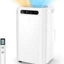 14000 BTU Portable Air Conditioners with Heater, Remote Control, 4-in-1 Free Stand Smart Cooling AC Unit with Heating, Dehumidifier, Fan Mode for 550 to 700 sq.ft Room,Auto Swing,Timer,White