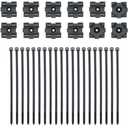 Metra - 100-Piece 4GA to 1/0GA Modular Cable Management Clamp Set